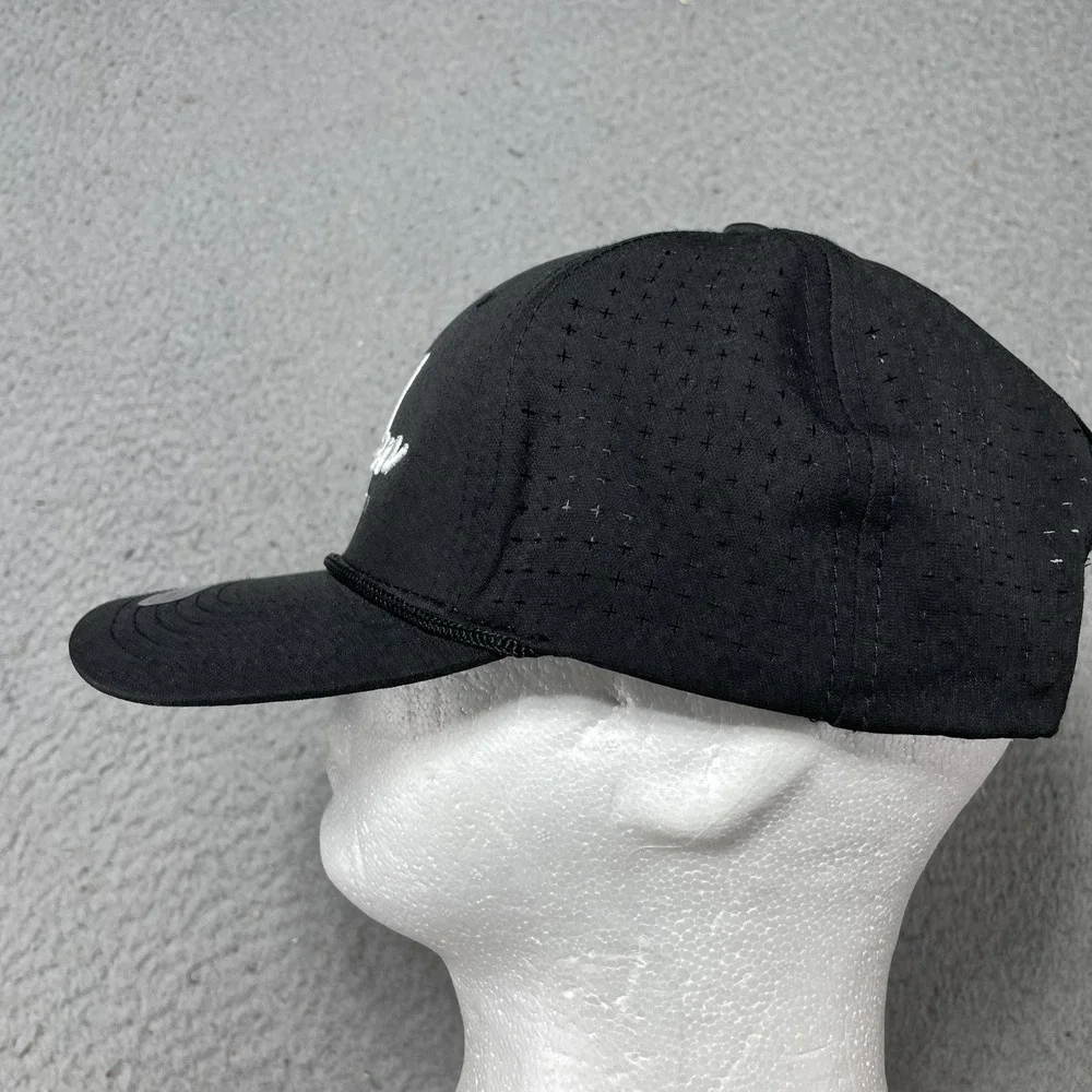 UNRL Thielen Foundation Hat‎ Cap Snap Back One Size Mens Black Mid Pro Rope Mesh